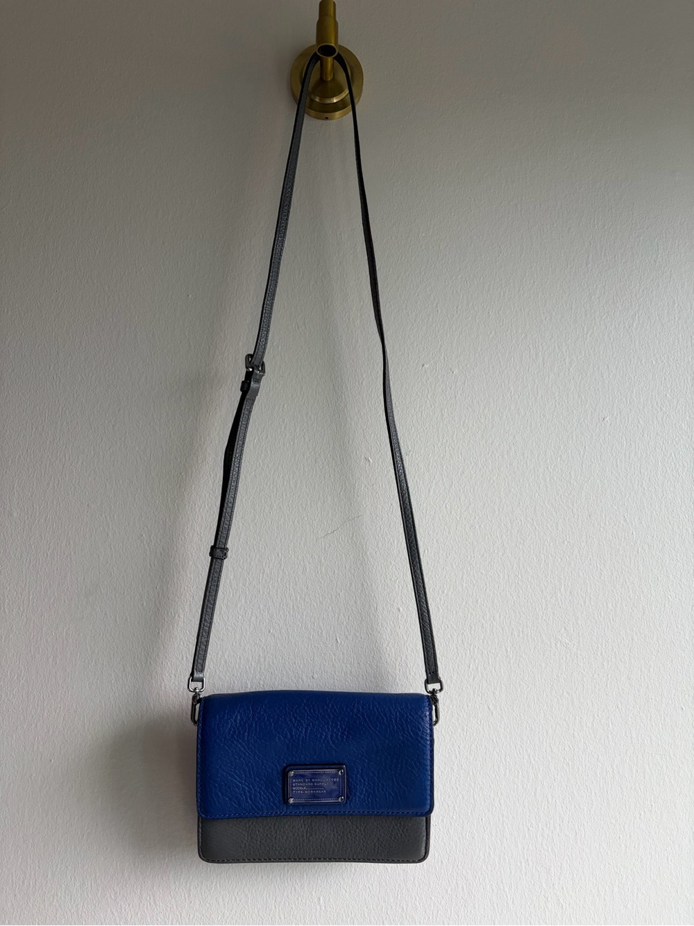 Marc by Marc Jacobs Blue and Grey Leather Crossbody Bag